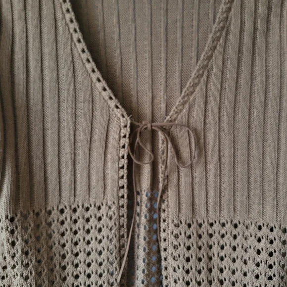 Twik Tan Knit Cardigan Sweater - Picture 4 of 7